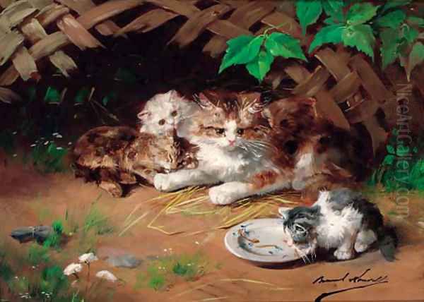 A kitten drinking milk - view 1