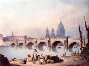 View Of Blackfriars Bridge With With St. Paul's Cathedral Beyond by Francis Nicholson