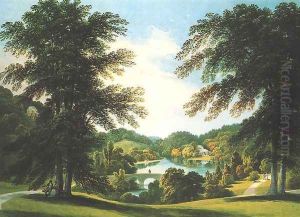 View at Stourhead by Francis Nicholson
