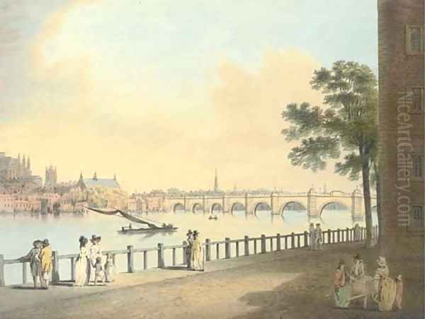 Westminster Bridge from Lambeth Palace, London - view 1