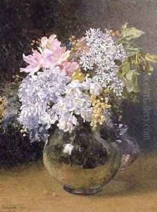 Spring Flowers in a Vase by Maud Naftel