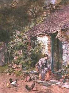 A Moment of Rest on Washday by Maud Naftel
