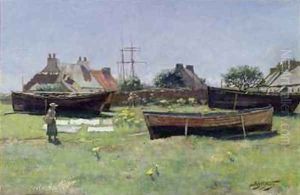 View of Corrie on Arran 1887 by James McLachlan Nairn