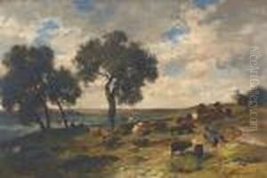 Landschaft Mit Schafer Und Seiner Herde Landschaft Mit Schafer Und Seiner Herde