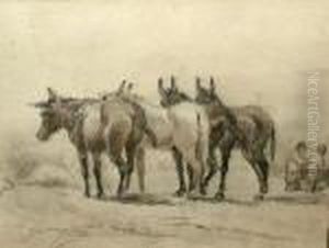 Anes Et Personnages by Charles Emile Jacque