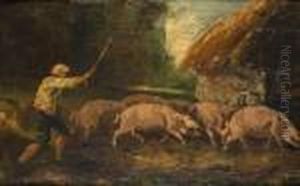Retour A La Ferme by Charles Emile Jacque