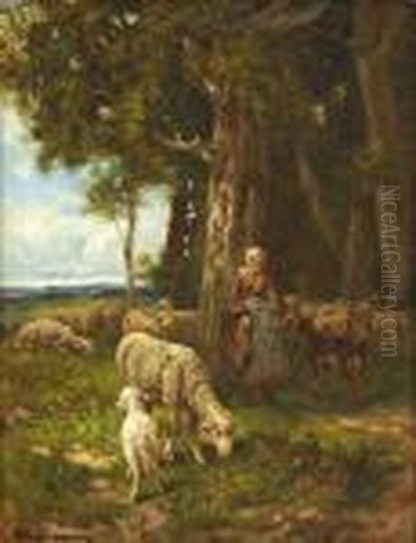 La Bergere Et Son Troupeau - view 1