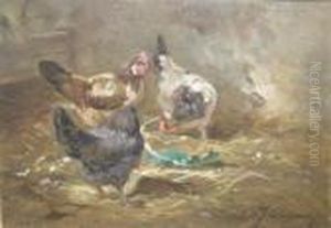 Chickens by Charles Emile Jacque