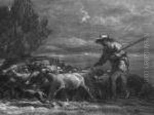 Le Retour Du Troupeau by Charles Emile Jacque