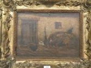 Basse-cour by Charles Emile Jacque