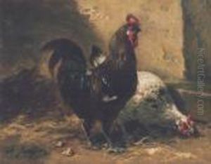 Coq Et Poule by Charles Emile Jacque
