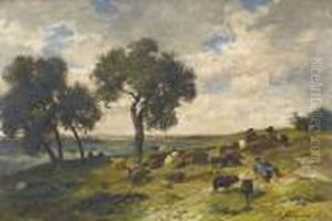 Landschaft Mit Hirte Und Schafen Landschaft Mit Hirte Und Schafen