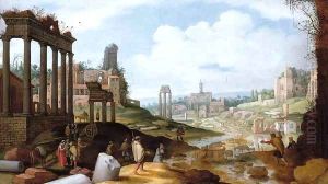 View of the Forum Romanum 2 by Willem van, the Younger Nieulandt