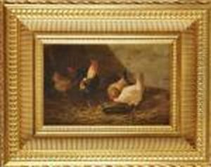 La Basse Cour by Charles Emile Jacque