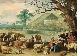Landscape with Amorous Shepherds by Willem van, the Younger Nieulandt
