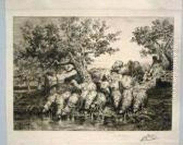 Eau-forte (1888) Contresignee Et Dedicacee. - view 1