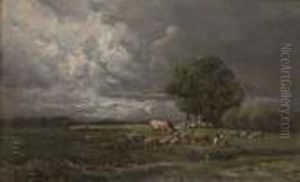 Shepherds Grazing Their Flock