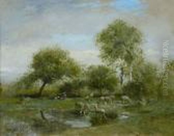 Moutons Pres De La Riviere - view 1