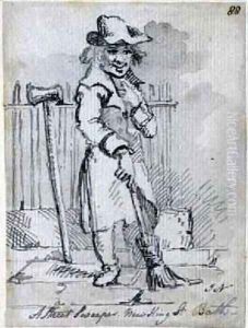 A Street Sweeper New King Street Bath by John Nixon