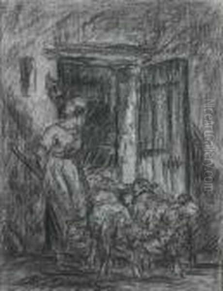 Bergere Et Son Troupeau - view 1