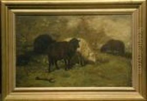 Sheep Grazing by Charles Emile Jacque