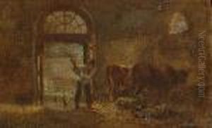 Study Of A Barn Interior