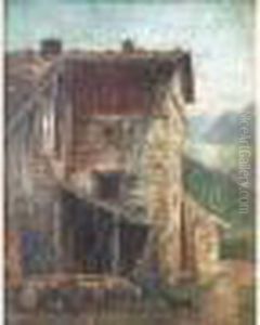 Cour De Ferme by Charles Emile Jacque