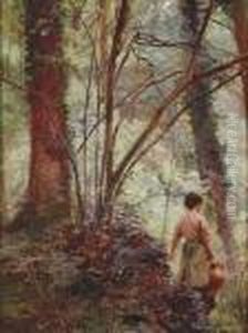 Poules Dans Un Poulailler by Charles Emile Jacque