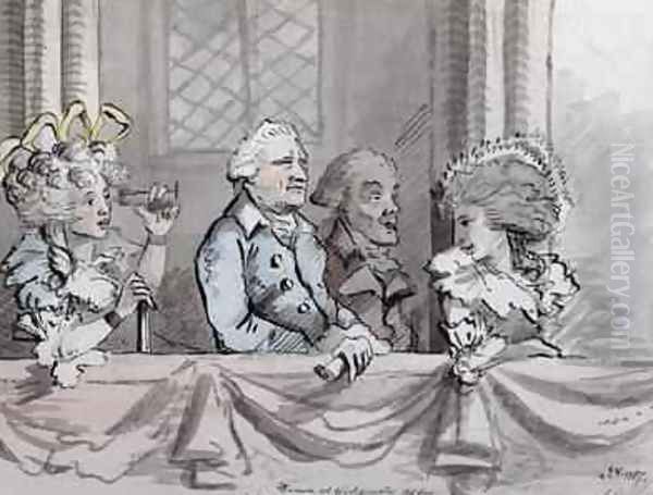 Caricature of the audience at the Commemoration of Handel in Westminster Abbey in 1784 1787 - view 1