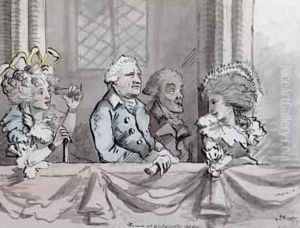 Caricature of the audience at the Commemoration of Handel in Westminster Abbey in 1784 1787