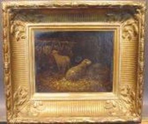 The Sheepfold by Charles Emile Jacque