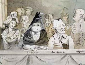 Caricature of the audience at the Commemoration of Handel in Westminster Abbey in 1784 1790