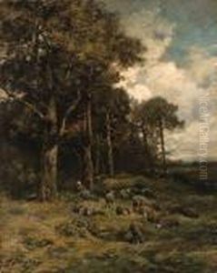 La Bergre by Charles Emile Jacque