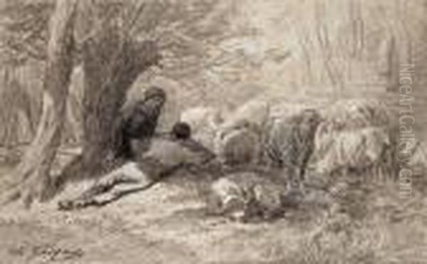 Tending The Sheep - view 1