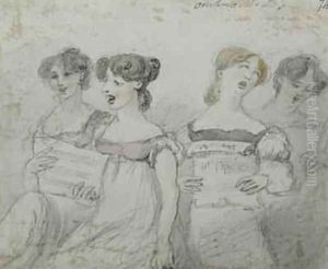 Oratorio performance at the Drury Lane Theatre part two of a triptych 1814 by John Nixon