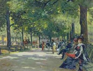 Hyde Park London by Count Girolamo Pieri Nerli