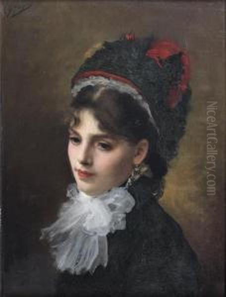 Portrait D'une Elegante En Buste Vue De Trois-quarts - view 1