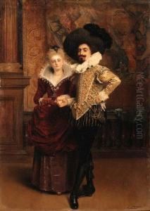 An Elegant Couple by Jacquet Gustave