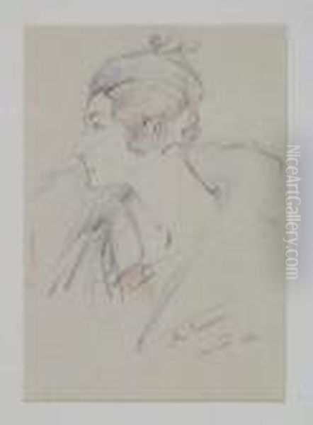 Portrait De L'epouse De Pauldaxhelet. - view 1