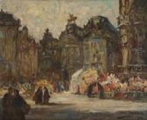 Marche Aux Fleurs A La Grand Place De Bruxelles