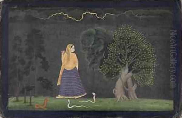 Heroine Rushing to Her Lover from the Punjab Hills - view 1