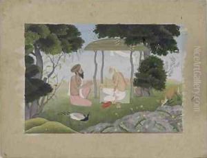 Hermitage Scene possibly from a Devi Mahatmya series