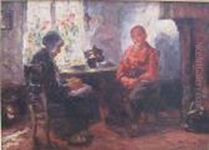 Rustend Koppel In Een Interieur.