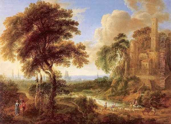 Landscape with a Castle and Town in the Distance - view 1