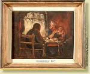 Interieur Anime A Volendam (hollande) by Armand Jamar