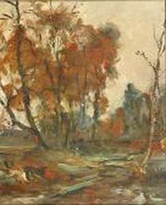 Landschap In De Herfst. by Armand Jamar