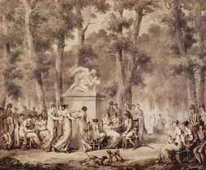 The Jardin des Tuileries in 1808 by Jean Pierre Norblin de la Gourdaine