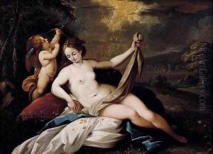 Venus and Cupid in a Landscape by Giuseppe Nuvolone