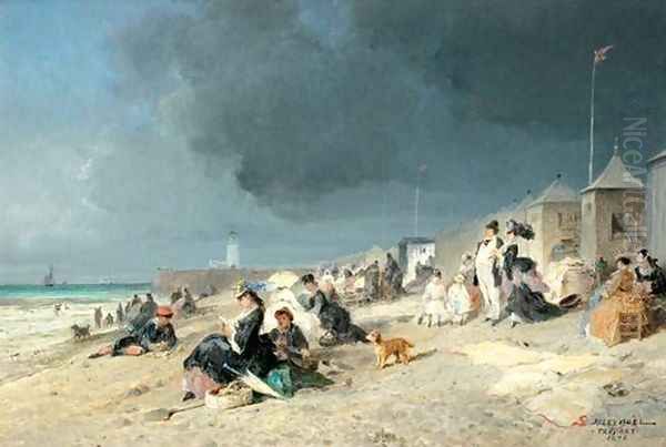 La plage du Tréport, 1876 - view 1