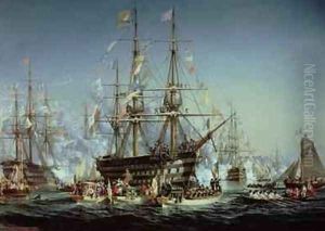 Queen Victorias Visit to Cherbourg 1858 by Jules Achille Noel